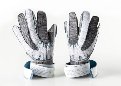 Julie VonDerVellen, Graphic Design MFA, paper arts gloves