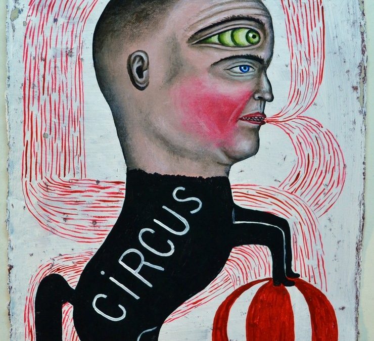 Fred Stonehouse Illustration for an article on the private lives of circus performers.