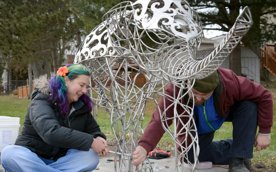 Baraboo unveils new Myron Park elephant sculpture by Jake Prinsen