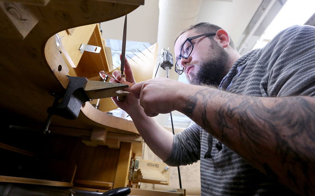 Joe Pine is one of six graduate students in the jewelry and metals department at UW-Madison who plan to participate in Radical Jewelry Makeover Wisconsin, an effort to transform old jewelry without using precious new resources.