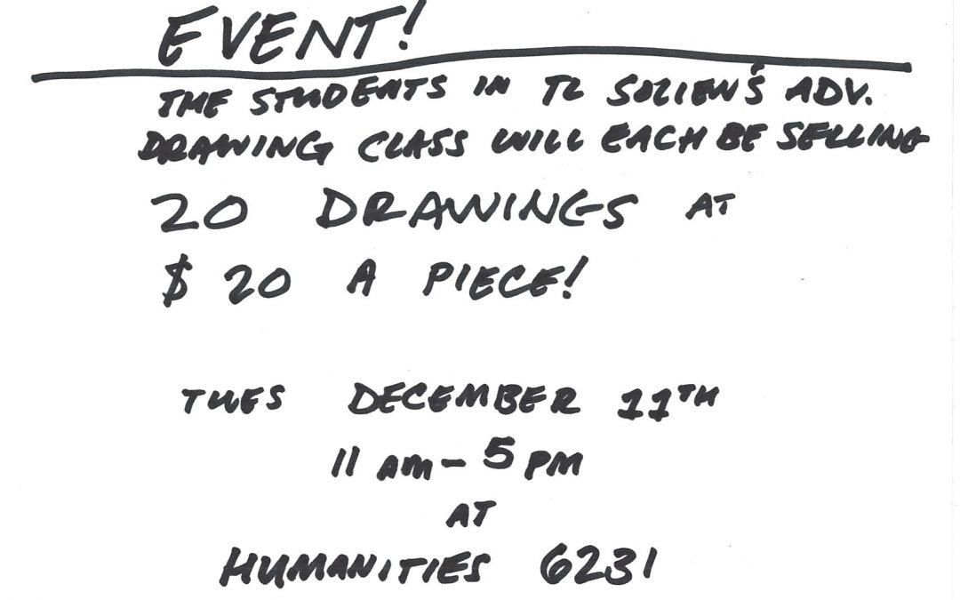 Poster for the 20/20 Drawing Sale Event