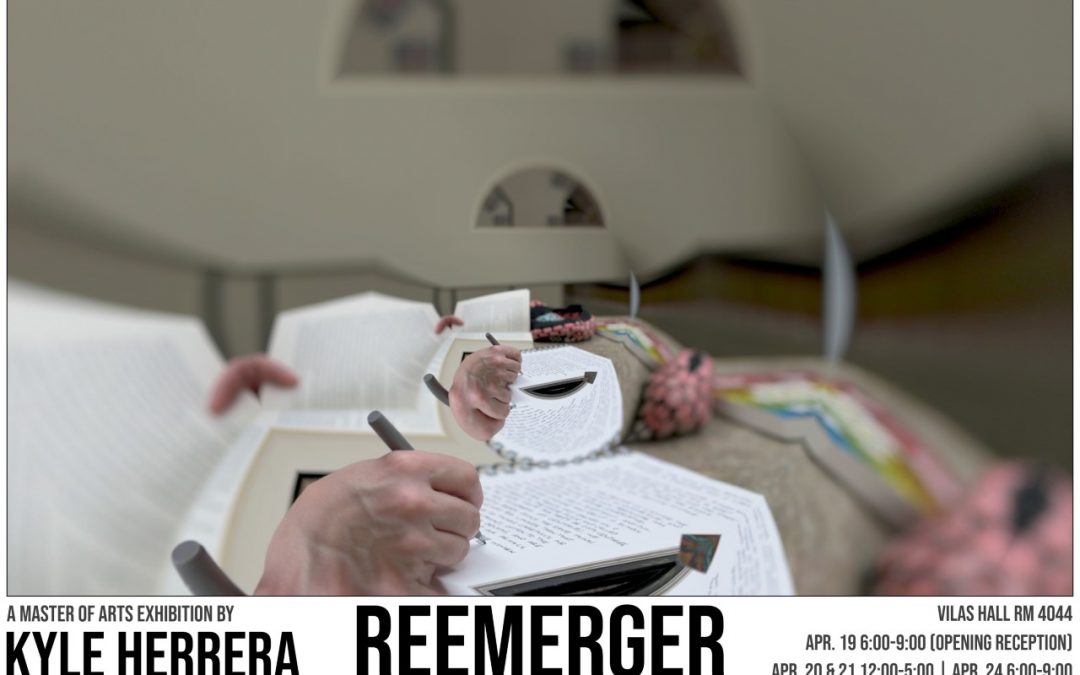 Poster of Reemerger MA exhibition by Kyle Herrera