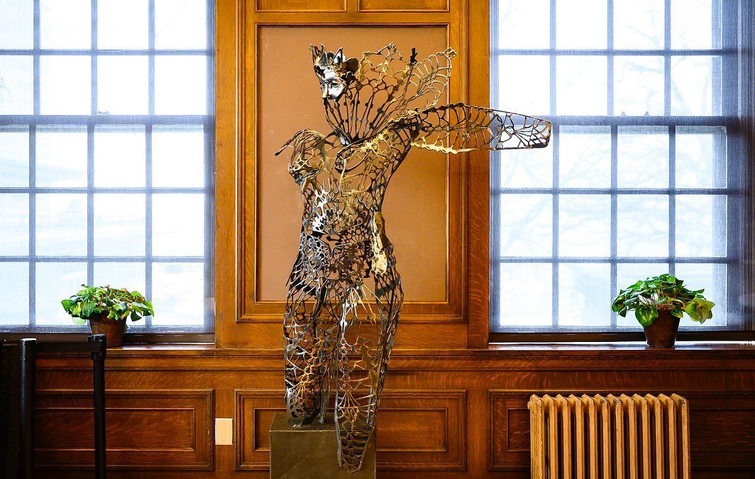 “The Monarch,” a metal sculpture by UW Grad Victoria Reed.