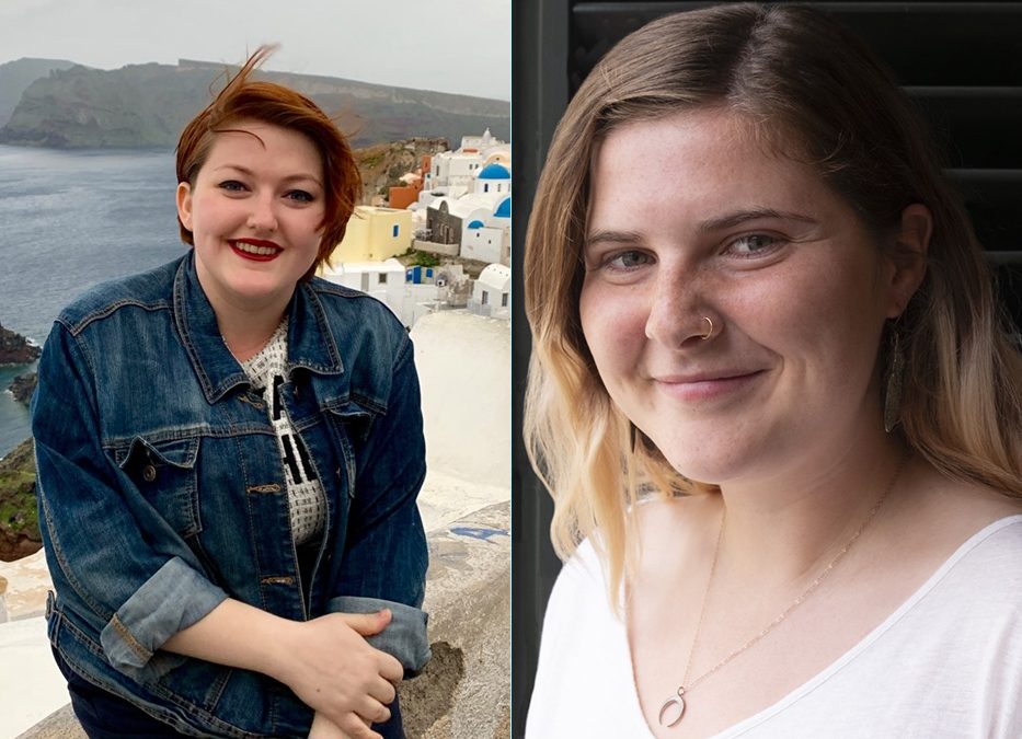 2019-20 Burish Fellows: Spring 2020 intern Isabella Gilbert pictured on the left, and Fall 2019 Hattie Grimm pictured on the right.