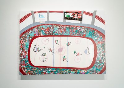 "Empty Netter," 2019, painting from James Pederson's Master of Fine Arts exhibition Rules of Engagement at the Gallery 7 of the Humanities Building, University of Wisconsin-Madison. Photography by Kyle Herrera.