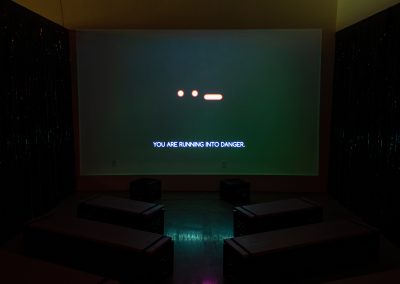 "I Am Conducting Innocent Passage in the Territorial Sea," digital video (55 minutes), from Anders Zanichkowsky's Master of Fine Arts exhibition You Are Running Into Danger at the Art Lofts Gallery, University of Wisconsin-Madison. Photography by Kyle Herrera.