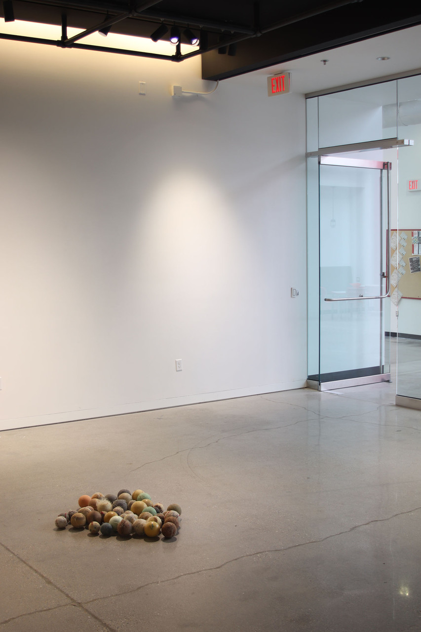 Floor Balls, Mixed media installation art by Taylor Kurrle.