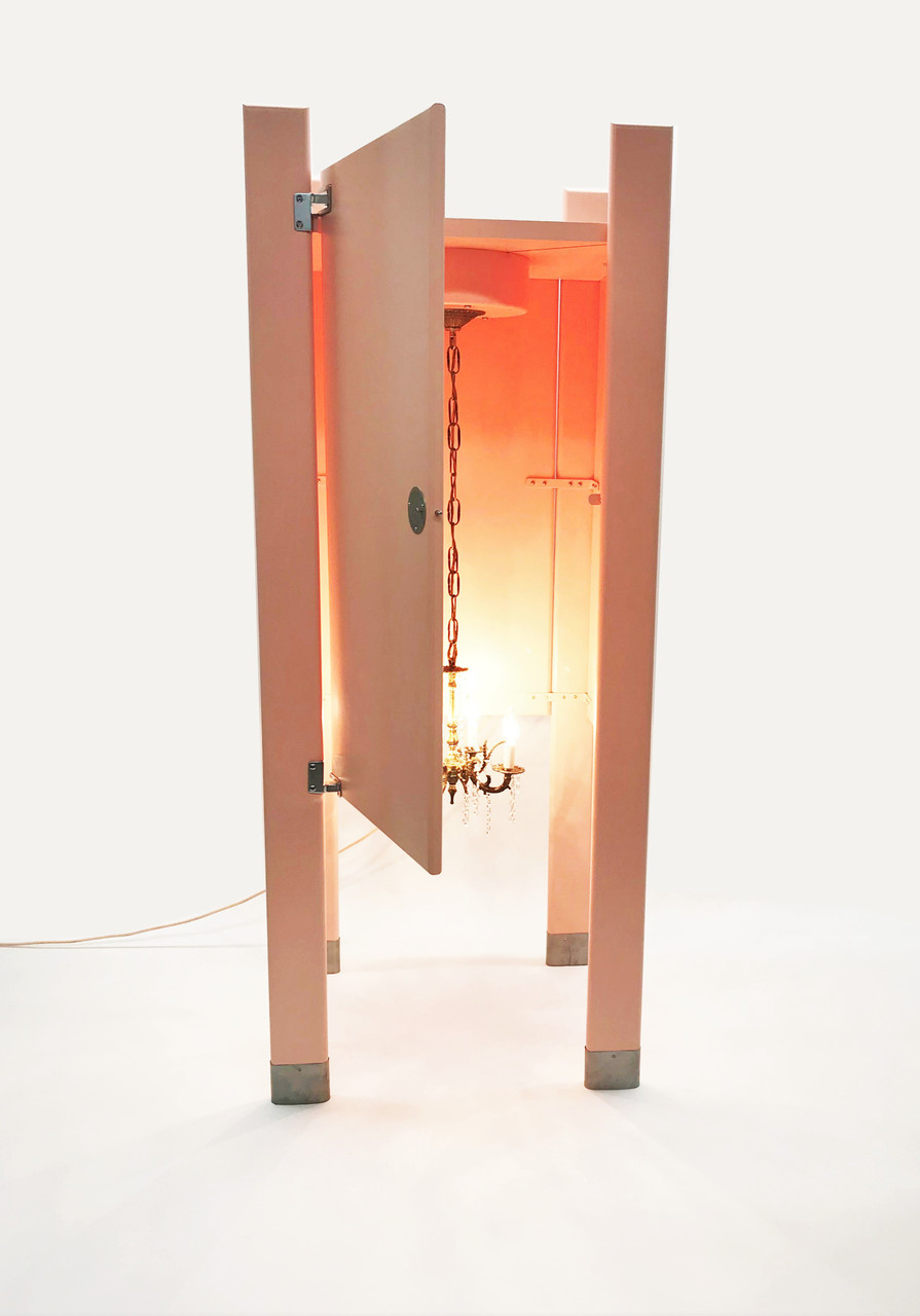 The Dangly Bits, bathroom stall sculpture by Stacy Lynne Motte.