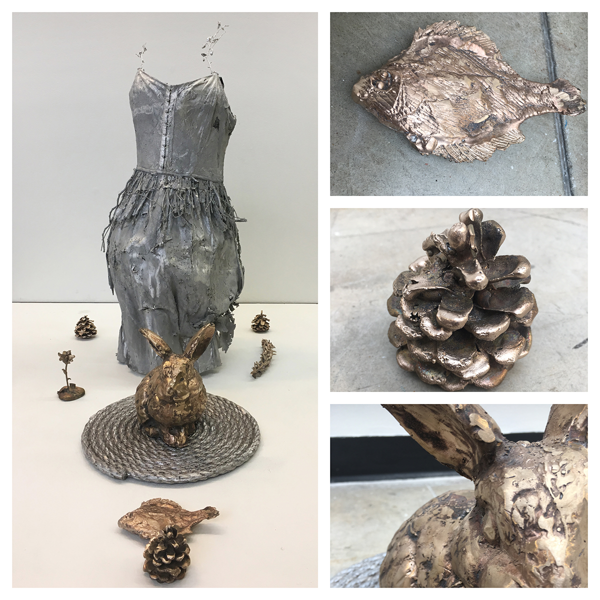 Immortalize My Ashes, cast bronze and aluminum sculpture by Megan Jain.