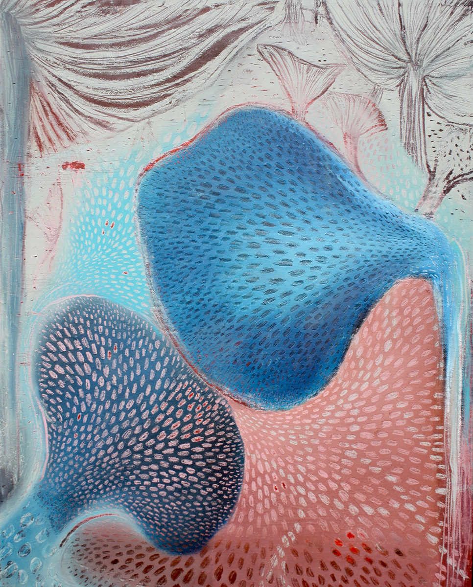 Fungal Formations, oil on canvas painting by Olivia Wieland.