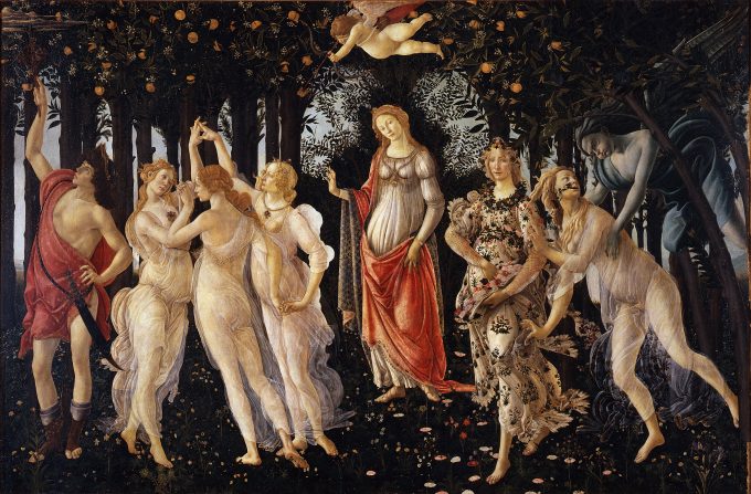 Botticelli’s Primavera, in Florence's Uffizi Gallery, shows how not to social distance (c.1482)