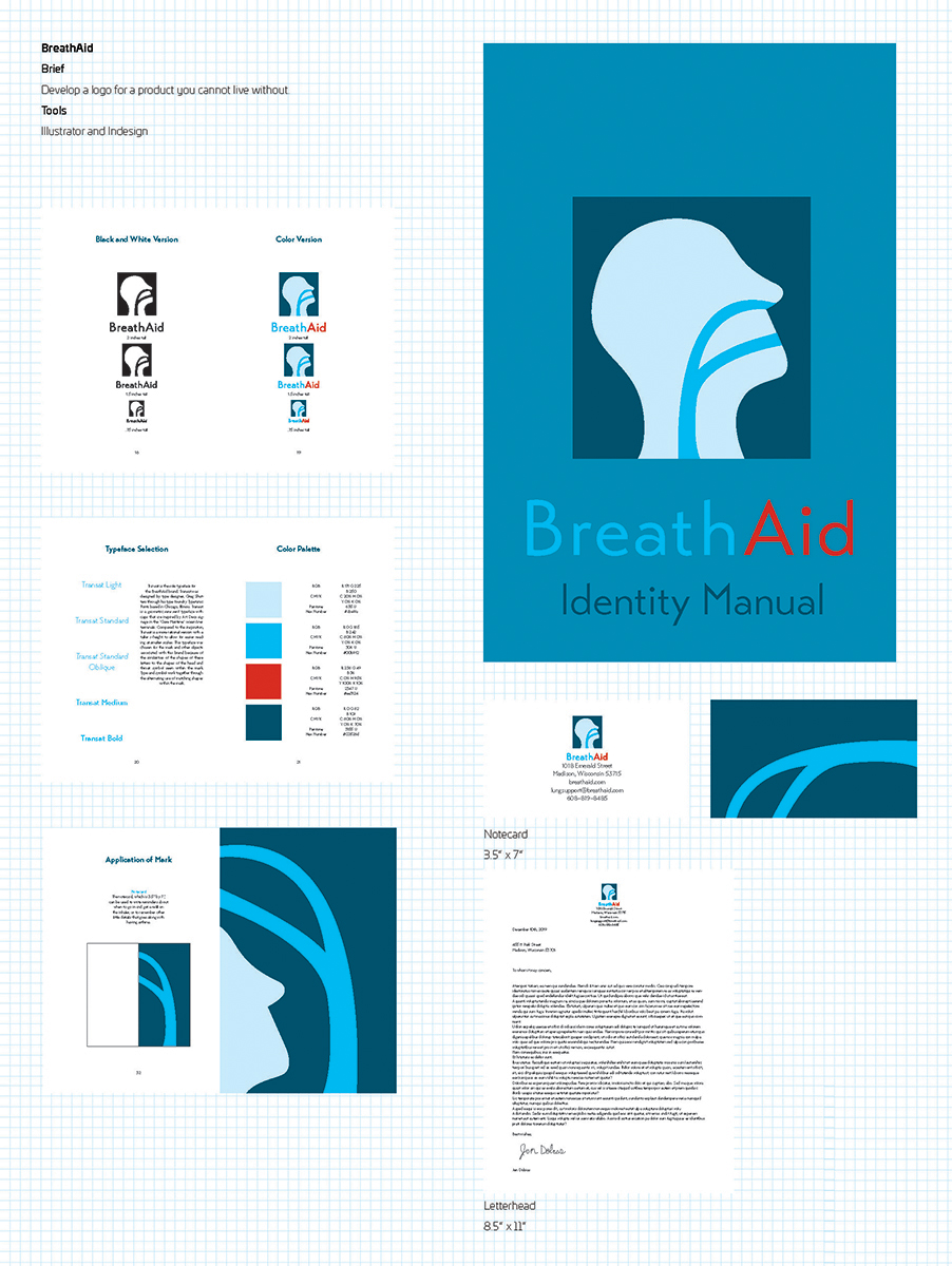 BreathAid, logo design by Jen Dobias.