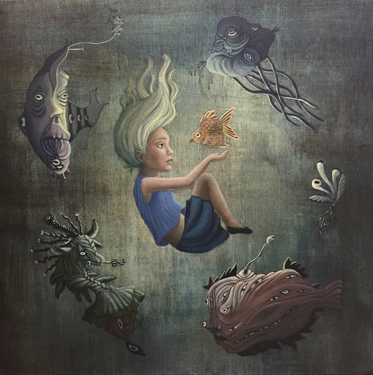 Depths, oil on canvas painting by Brooke Leland.