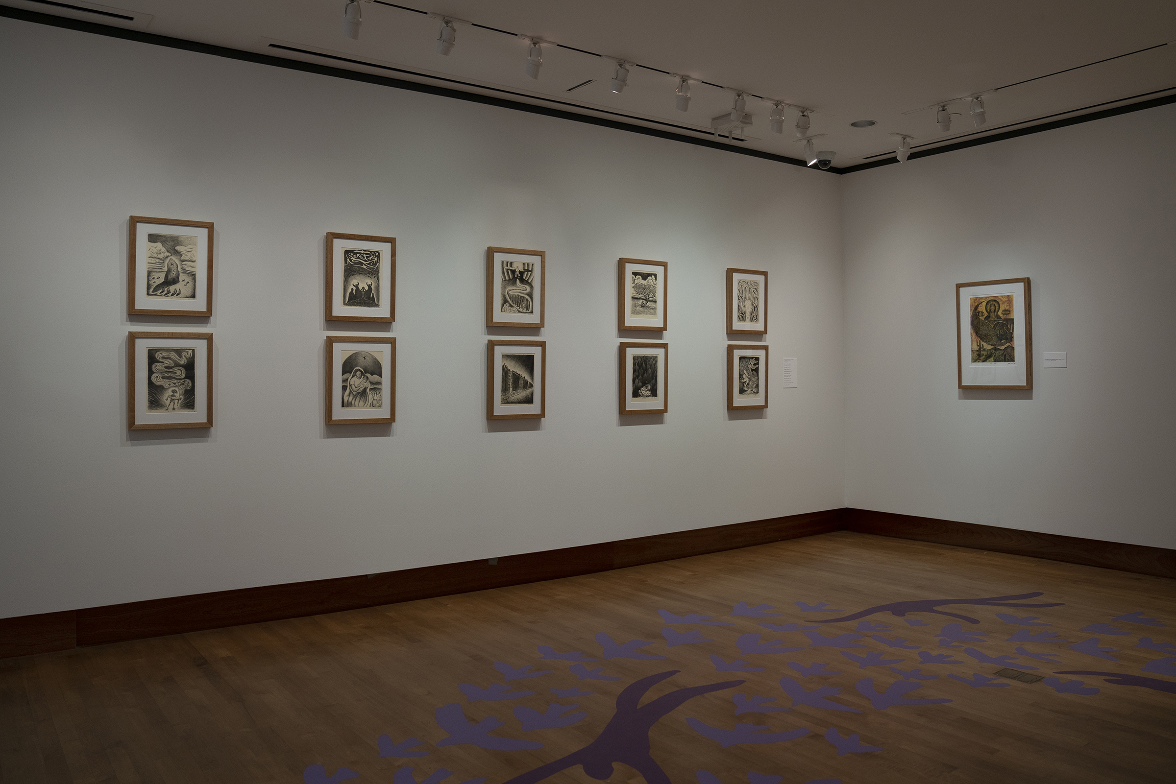Installation view of Untethered: Our Journey Beyond Borders by Roberto Torres Mata at the Chazen Museum of Art, University of Wisconsin-Madison.