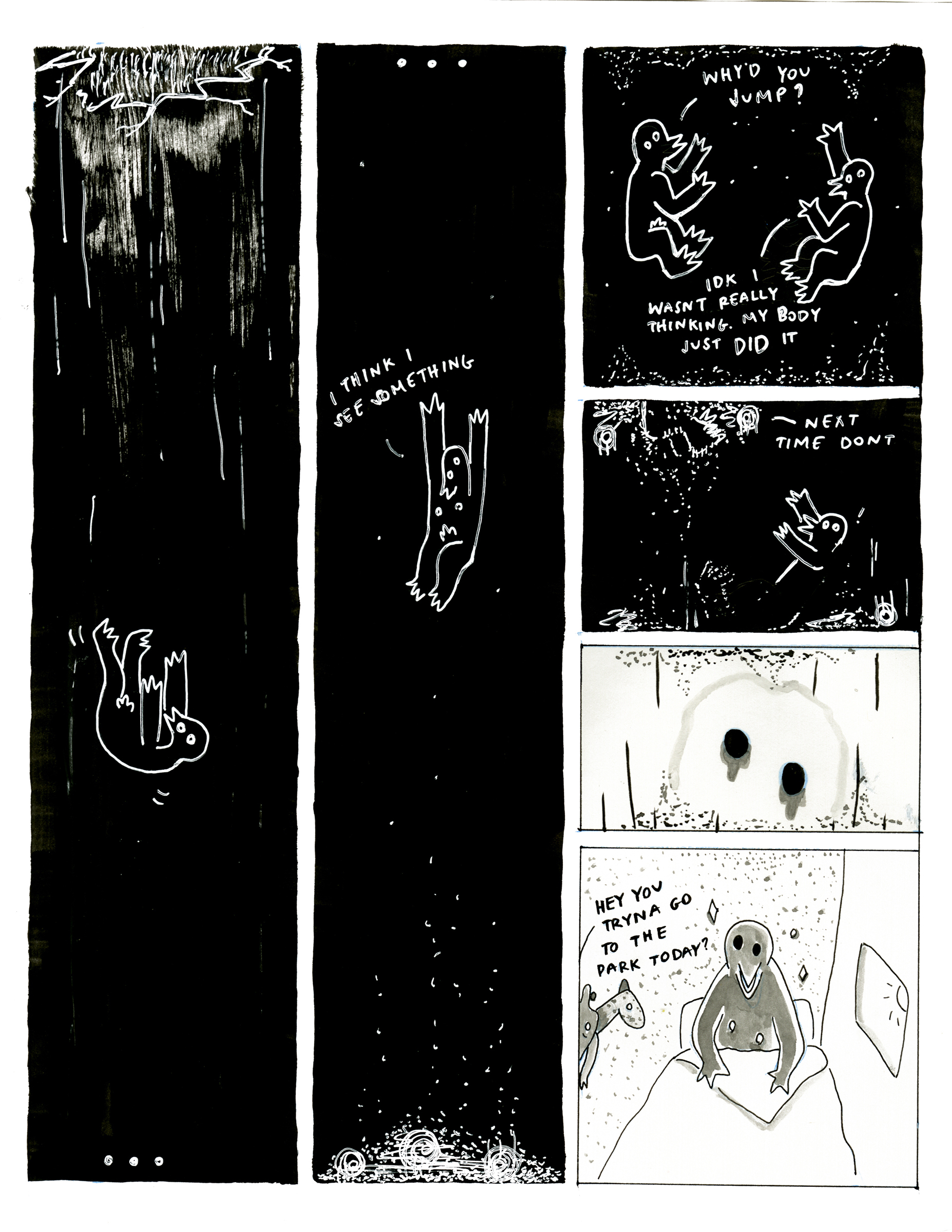 Have a Good Day Today Part 2, ink comic by Paulina Eguino.