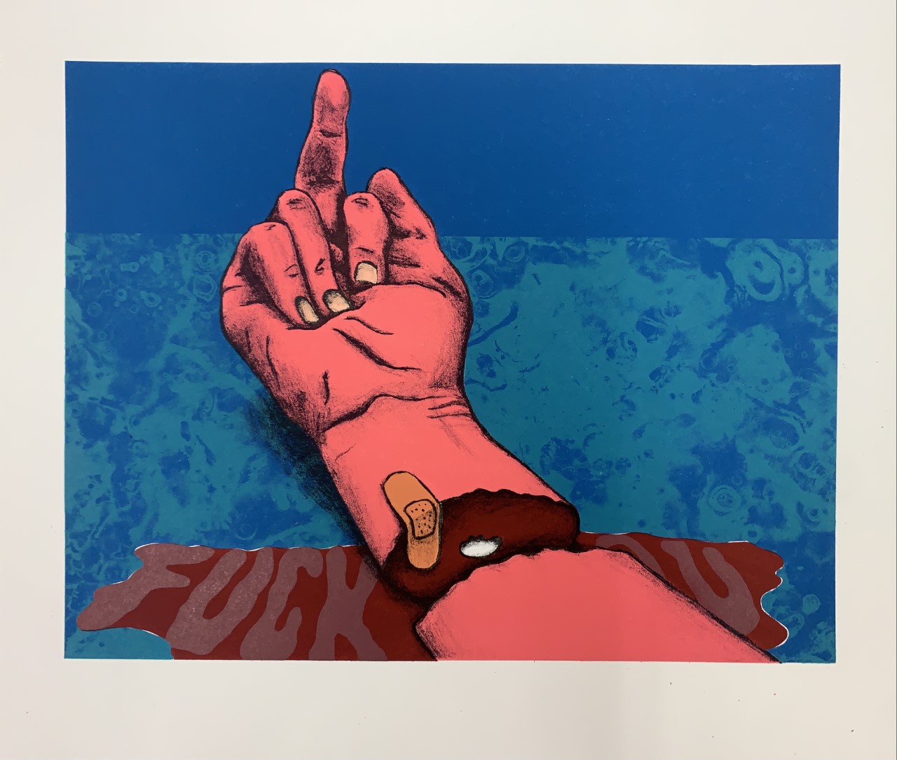 Severed lithography print by Carla Christenson.