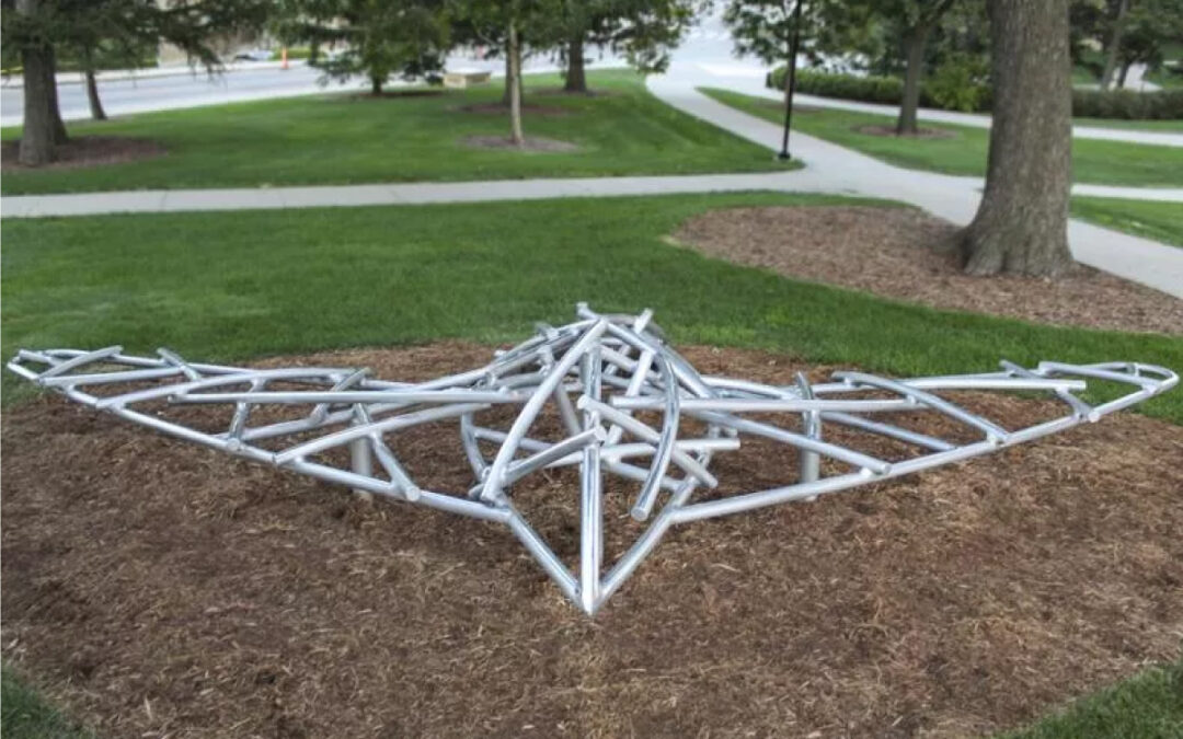 Truman Lowe’s “Effigy: Bird Form” was installed at the University of Wisconsin-Madison in 2023, about 26 years after it was first fabricated in the Madison area. UW-Madison Facilities Planning & Management