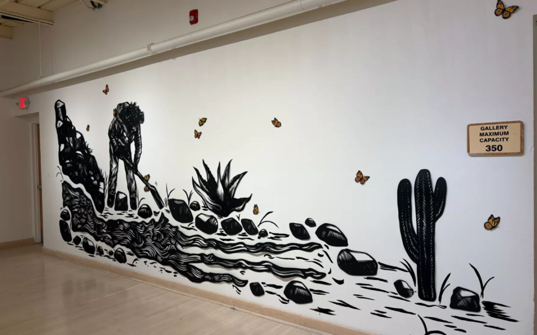 Tirado's work covered the walls of the Latino Arts gallery.