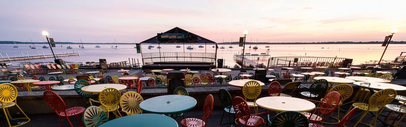 UW-Madison Terrace at sunset