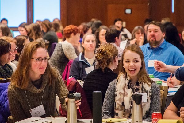 Participants at a symposium