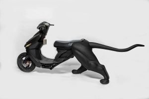 Sylvie Rosenthal sculpture titled Battle Cat